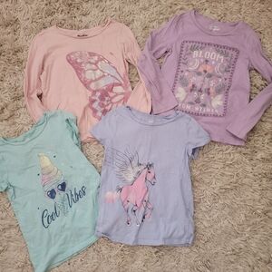 OshKosh B'gosh Girls' Long Sleeve Tees - Pink, Purple, Blue, Mint